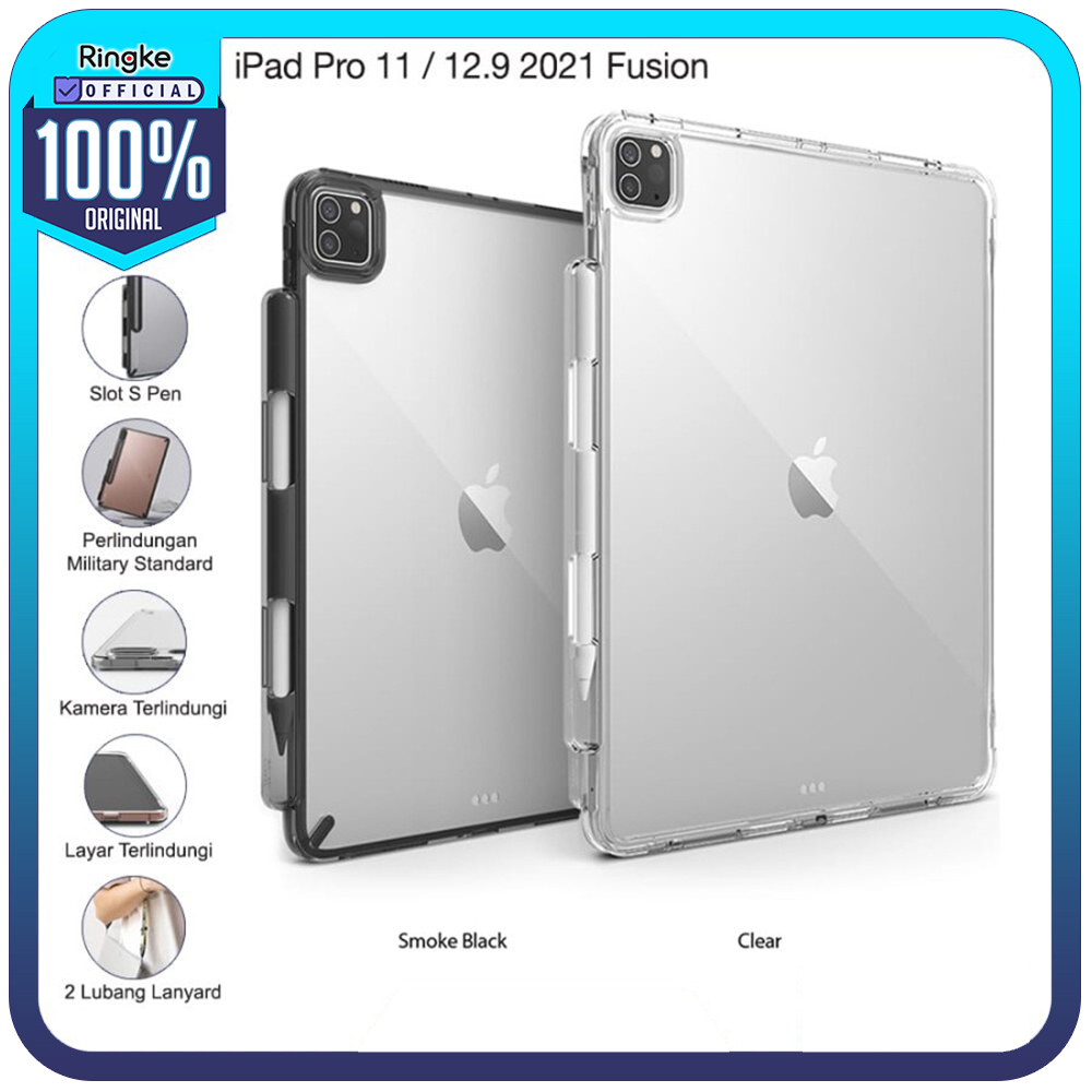 Ringke iPad Pro 11 / 12.9 2021 Fusion Softcase Anti Crack Military Drop Apple Pencil Strap