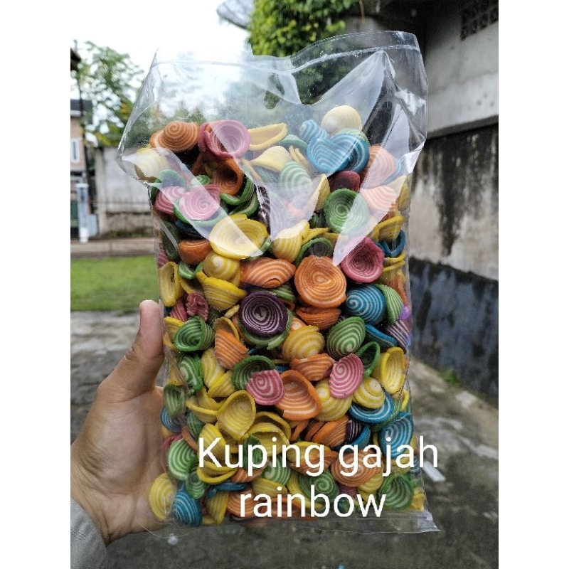 

kuping gajah rainbow warna warni 500 gr