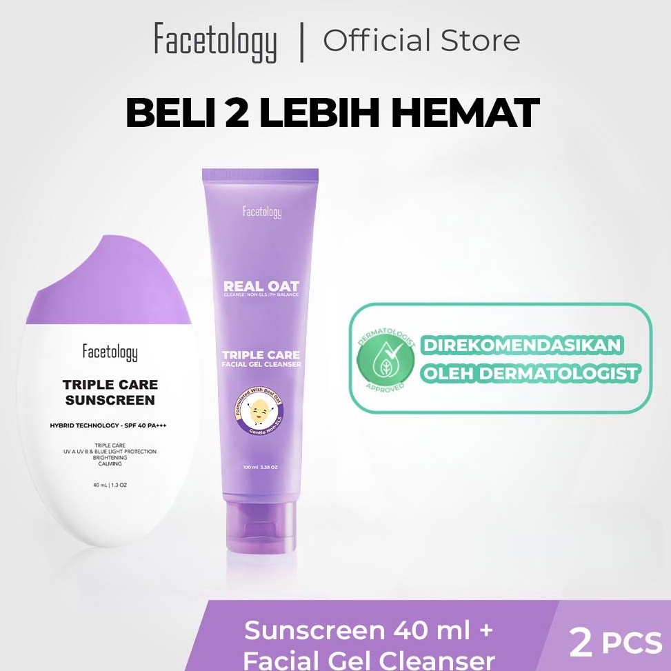Hot Product id9q4Pe 2 PCS BUNDLING  Facetology Triple Care Sunscreen 4 ml  Facetology Triple Care Fa