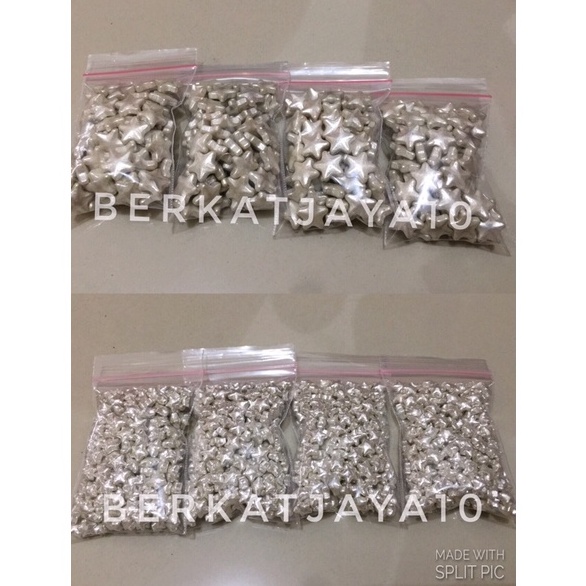 

Terlaris Sprinkle Mutiara Silver bentuk Star Bintang Eible 2gr ekrasi Kue ETA