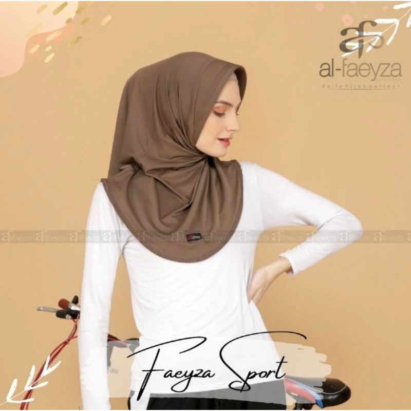 Jilbab Sport Oval AL FAEYZA Ori | Bergo Pinguin | Hijab Olahraga