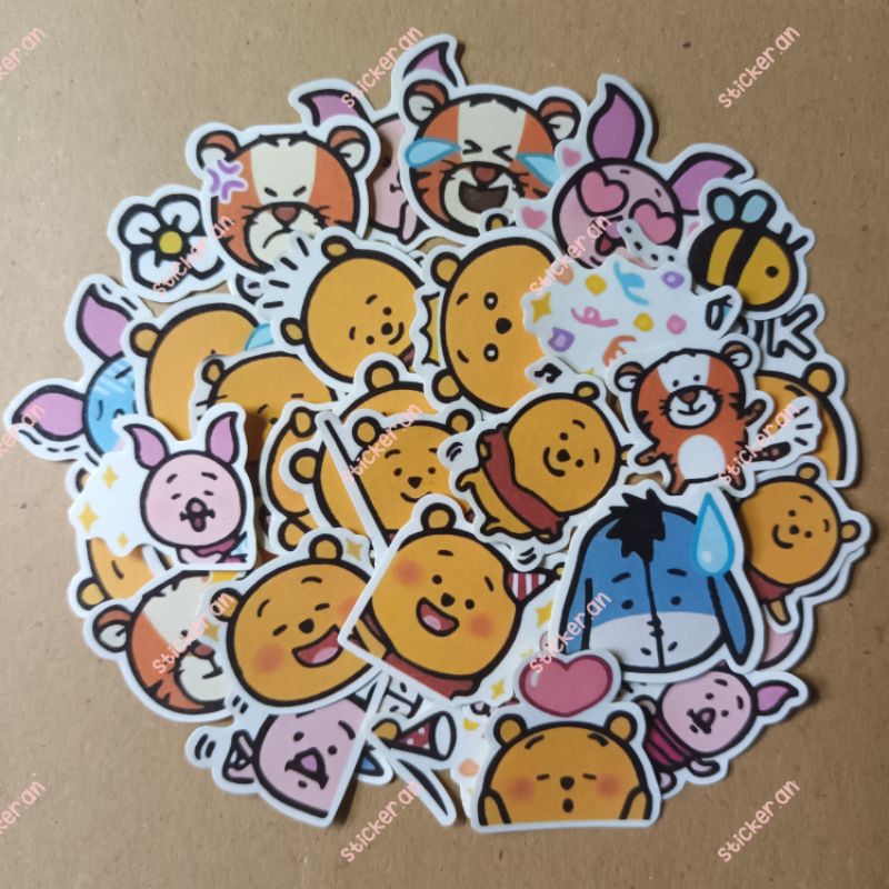 

Sticker Winnie The Pooh 40 pcs for Planner/ Scrapbook/ BuJo/ Journal/ DIY