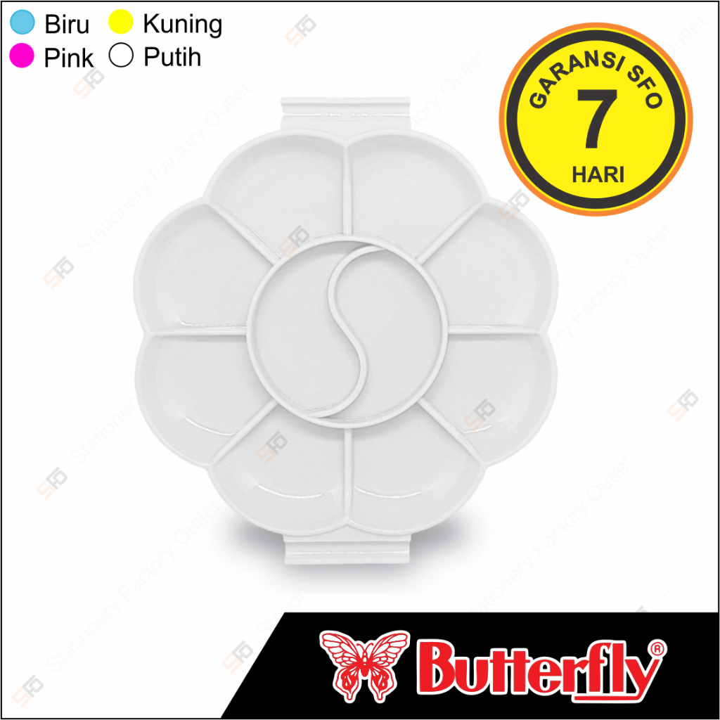 

Palet Lukis Plastik Butterfly - Kembang