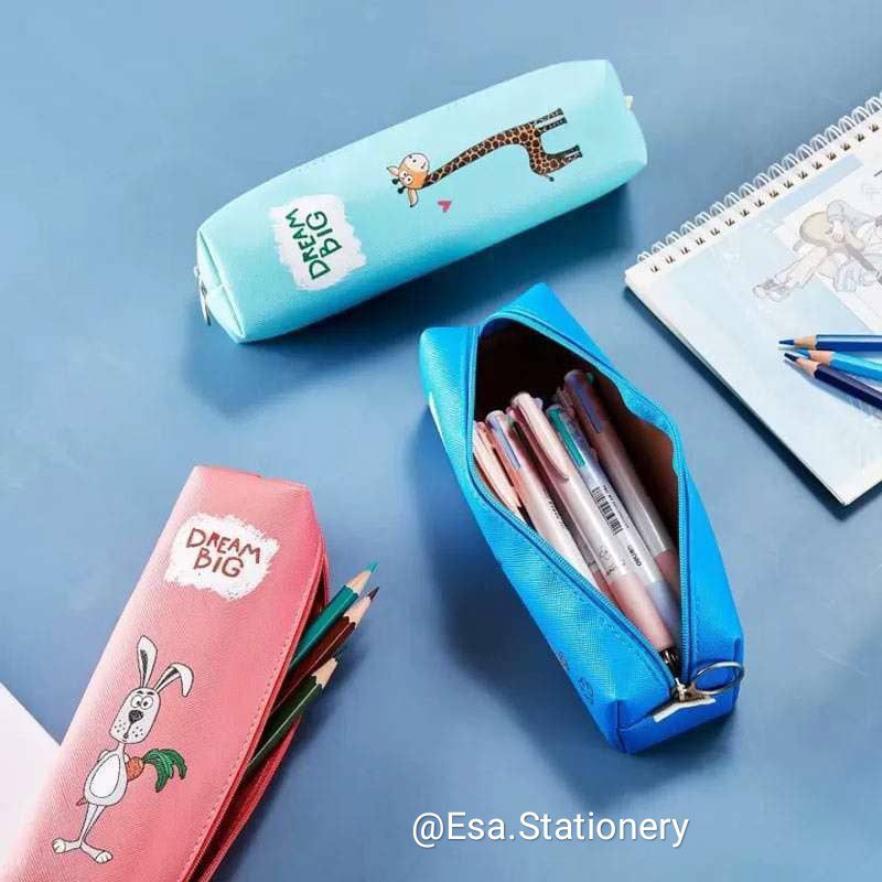 

Deli Pencil Pouch / Tempat Pensil Gambar Kartun Kelinci Singa Jerapah Lucu 20 CM Muat Banyak EH900