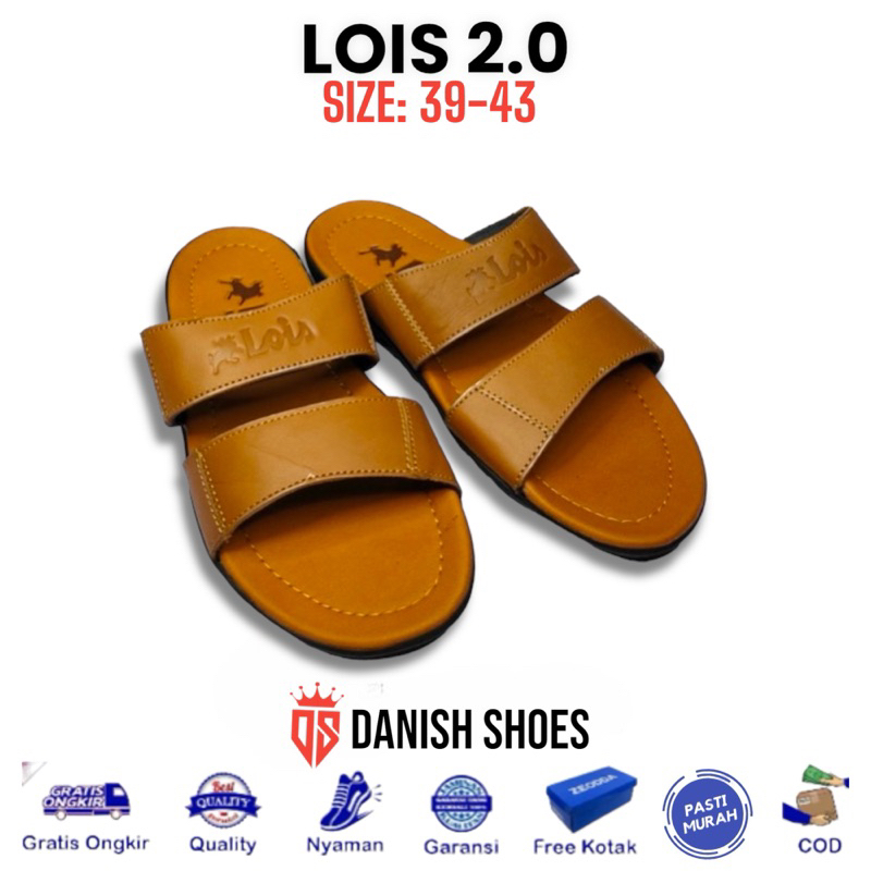 SANDAL KULIT SLOP PRIA / SANDAL KULIT SLIP ON MURAH / SANDAL KULIT MURAH / SANDAL SLIP ON COWOK