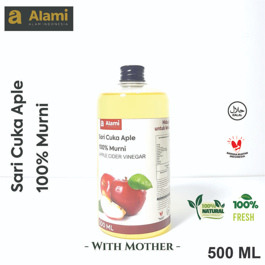 

ALAMI CUKA APEL MURNI 500 ML MENU DIET SEHAT ALAMI HERBAL CUKA APEL