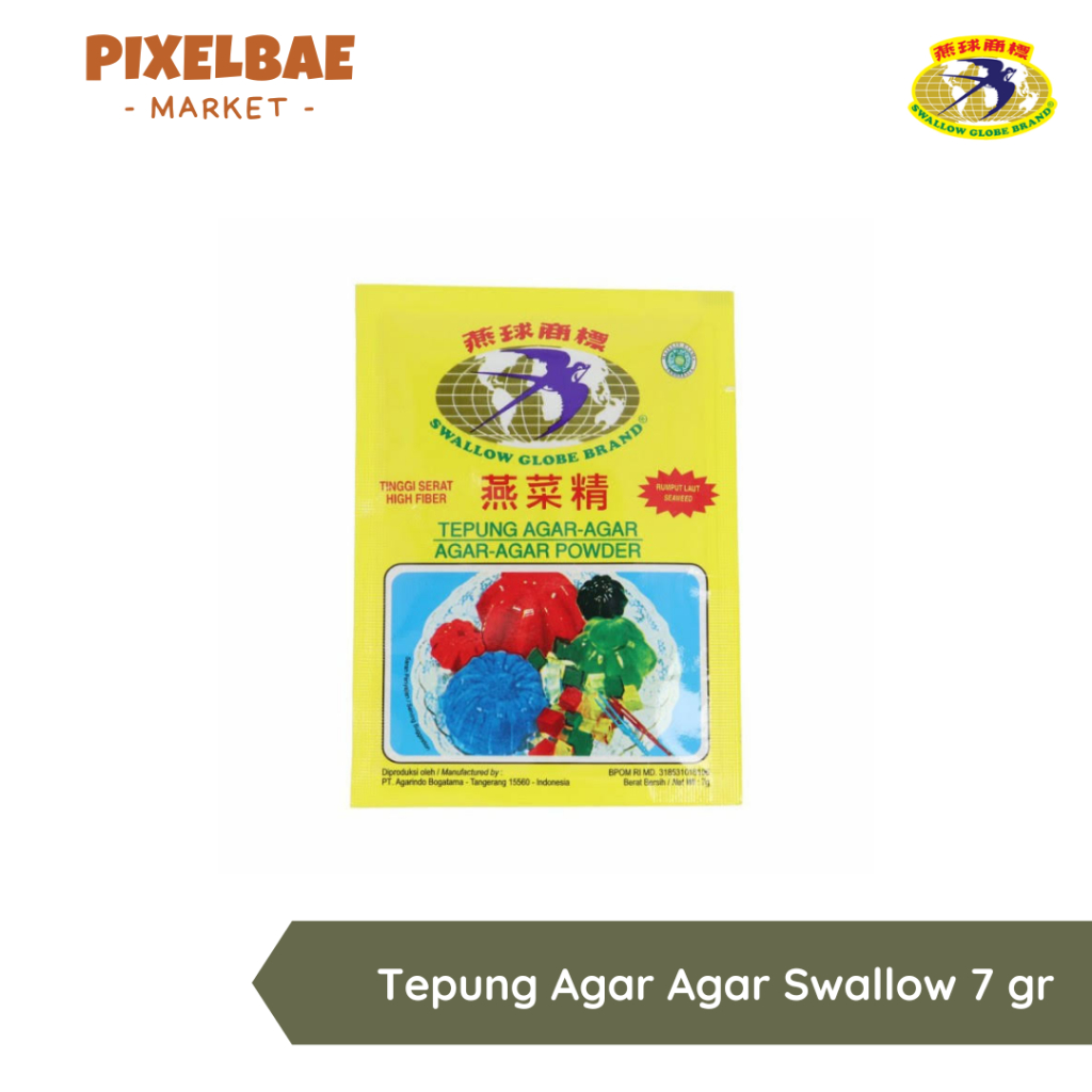 

TEPUNG AGAR AGAR SWALLOW GLOBE 7 GR