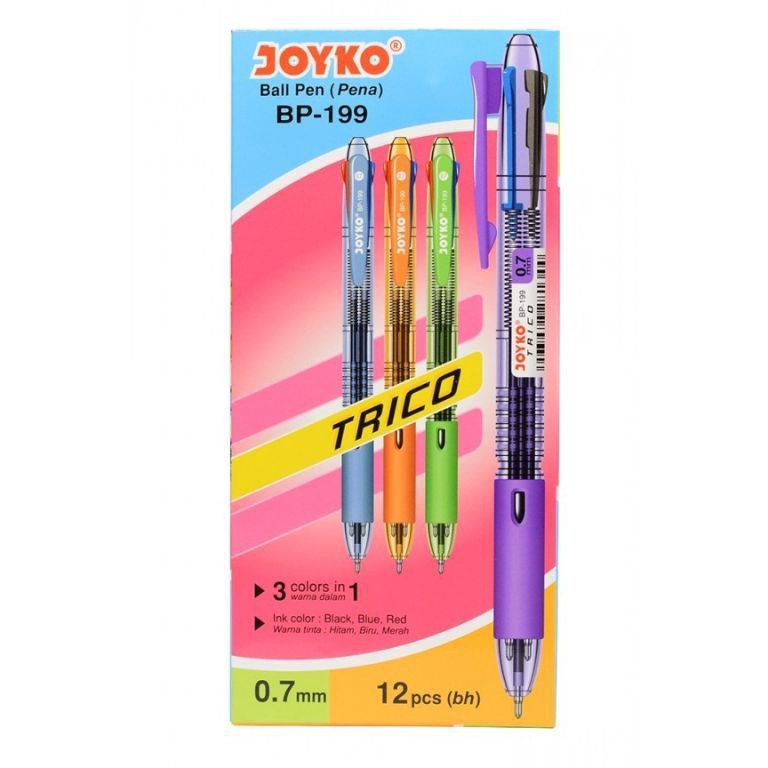 

iskn prm Pulpen Jyk BP 199 Tri 3 warna 1pak12ps BT
