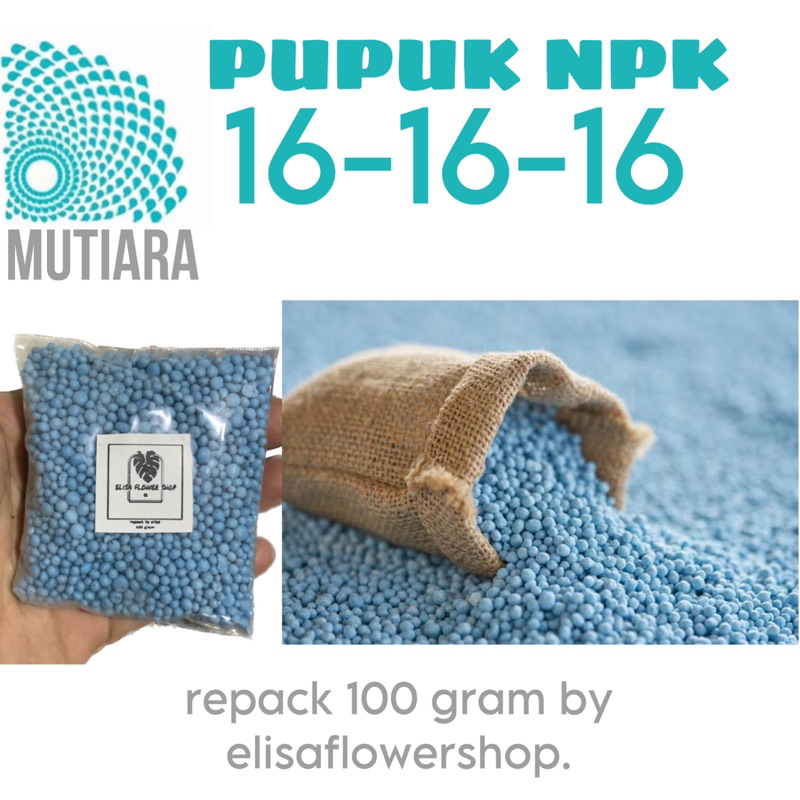 pupuk npk mutiara 1616 100gram