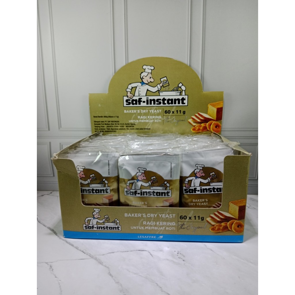 

Saf-Instant Gold Dry Yeast Display / Ragi Kering Instant 11 gr/Sachet