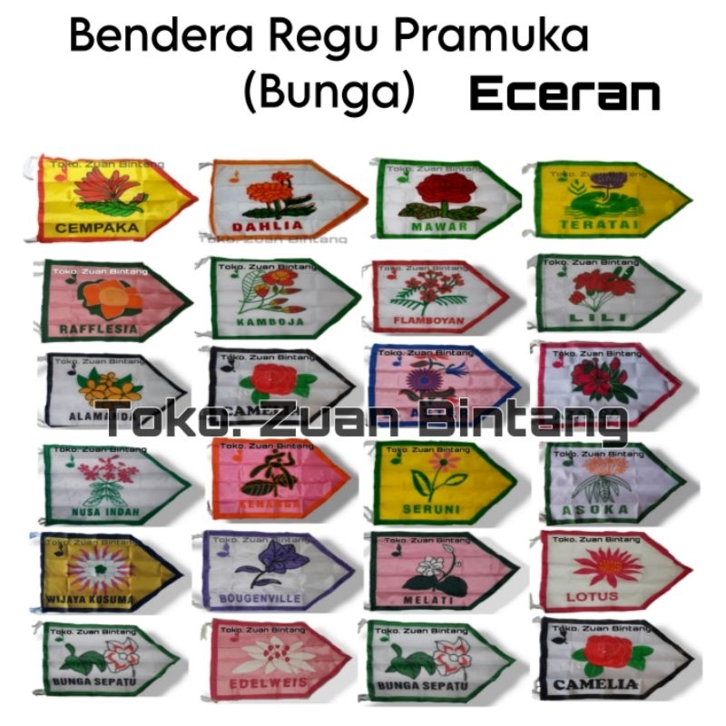 BENDERA REGU PRAMUKA PUTRI/BENDERA REGU PRAMUKA BUNGA