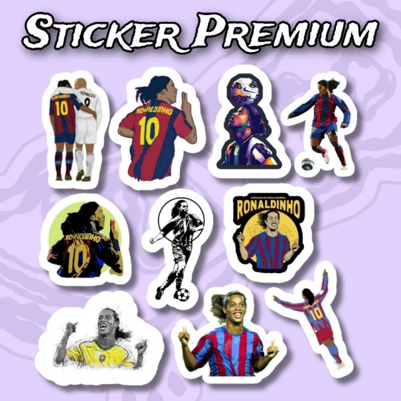 

Sticker Ronaldinho Pack 10pcs Premium Waterproof