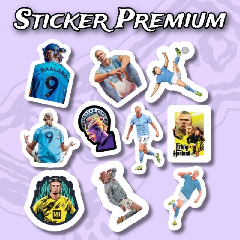 

Sticker Haaland Machester city Pack 10pcs Premium Waterproof