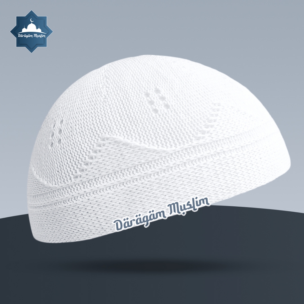 Peci Rajut Tebal|Peci Haji Putih|Peci Sholat