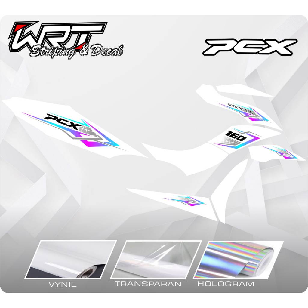 Striping PCX 160-Stiker Decal PCS 160 Racing Simpel v2