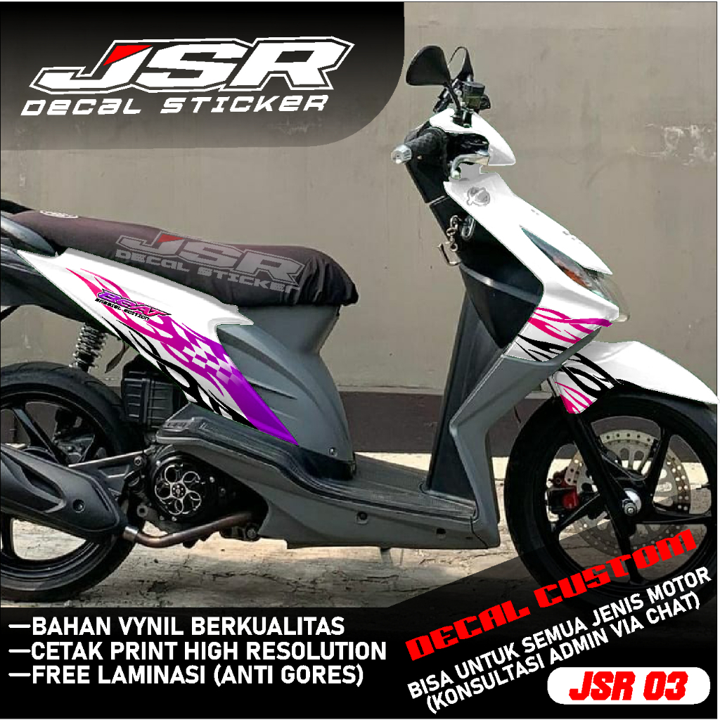 DECAL BEAT KARBU  FULL BODY ,DEKAL STIKER BEAT KARBU FULL BLOK  , VARIASI STIKER FULL BODY BEAT KARB