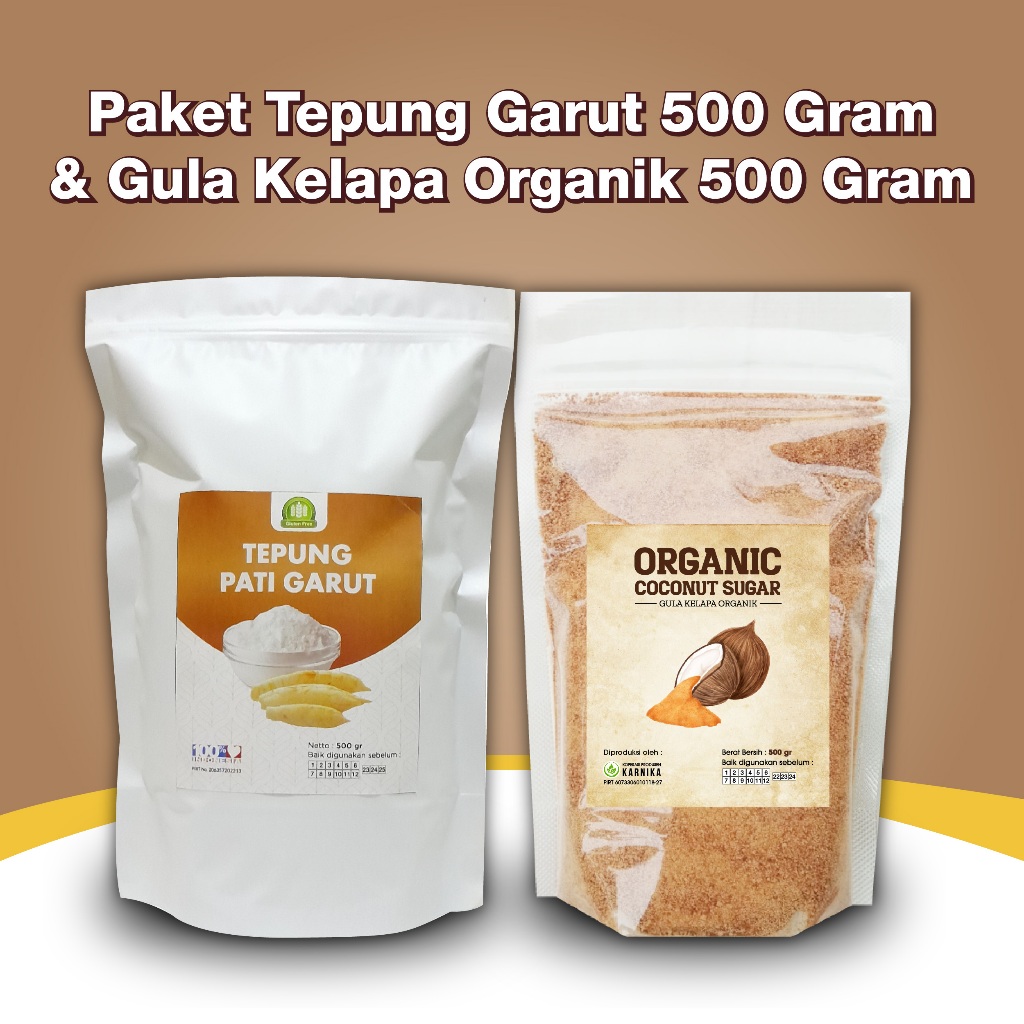 

Paket Tepung Umbi Garut Pati Irut Asli 500 gr & Gula Kelapa Organik 500 gr