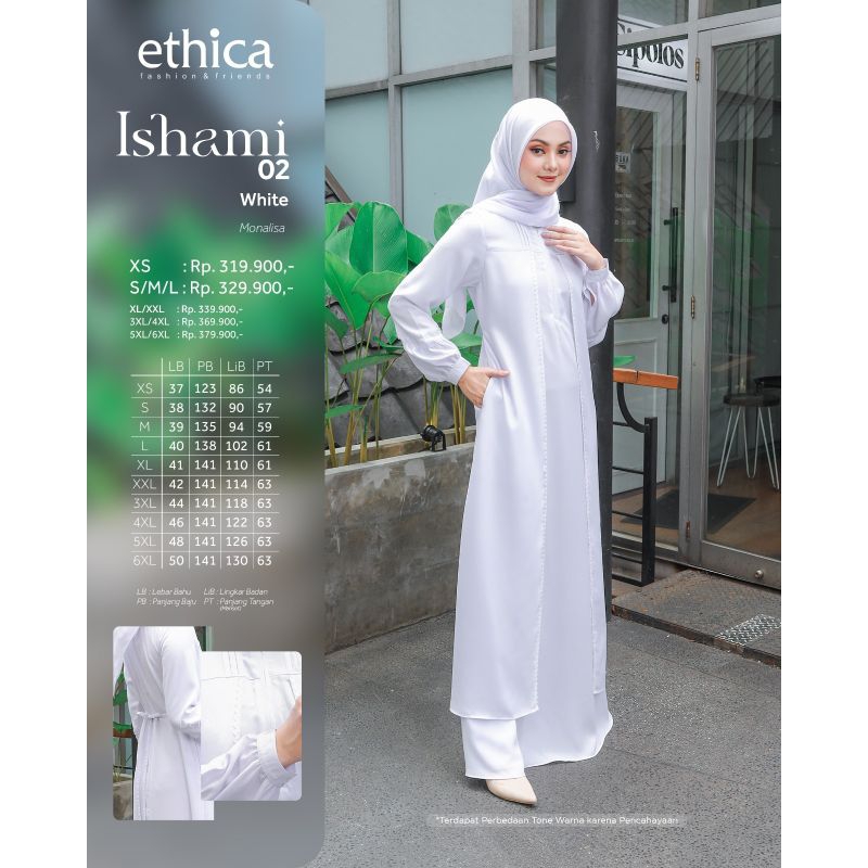 GAMIS ETHICA ISHAMI 02, GAMIS ETHICA PUTIH, GAMIS ETHICA HITAM