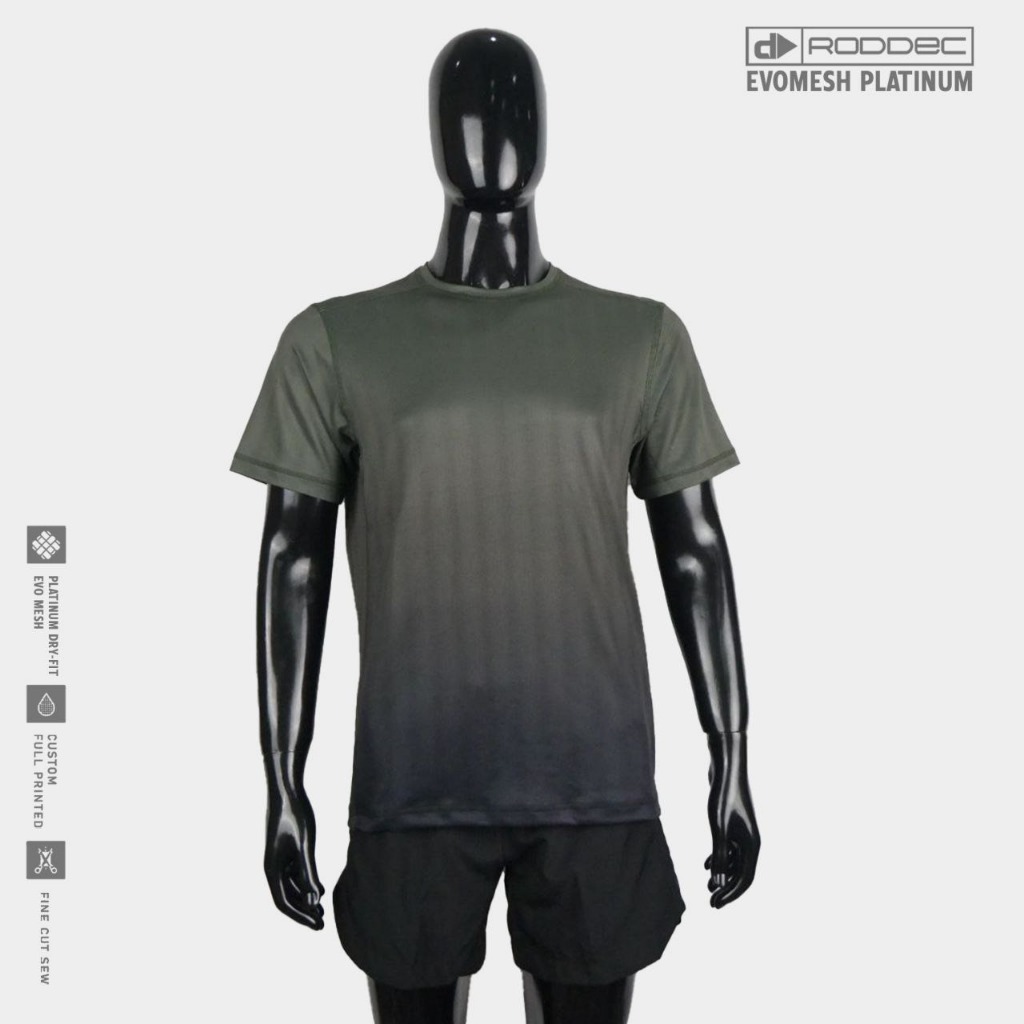 RODDEC ARMY GR - Jersey Running Baju Olahraga Pria Quick Dry Kaos Lari Badminton Training Kaos Padel