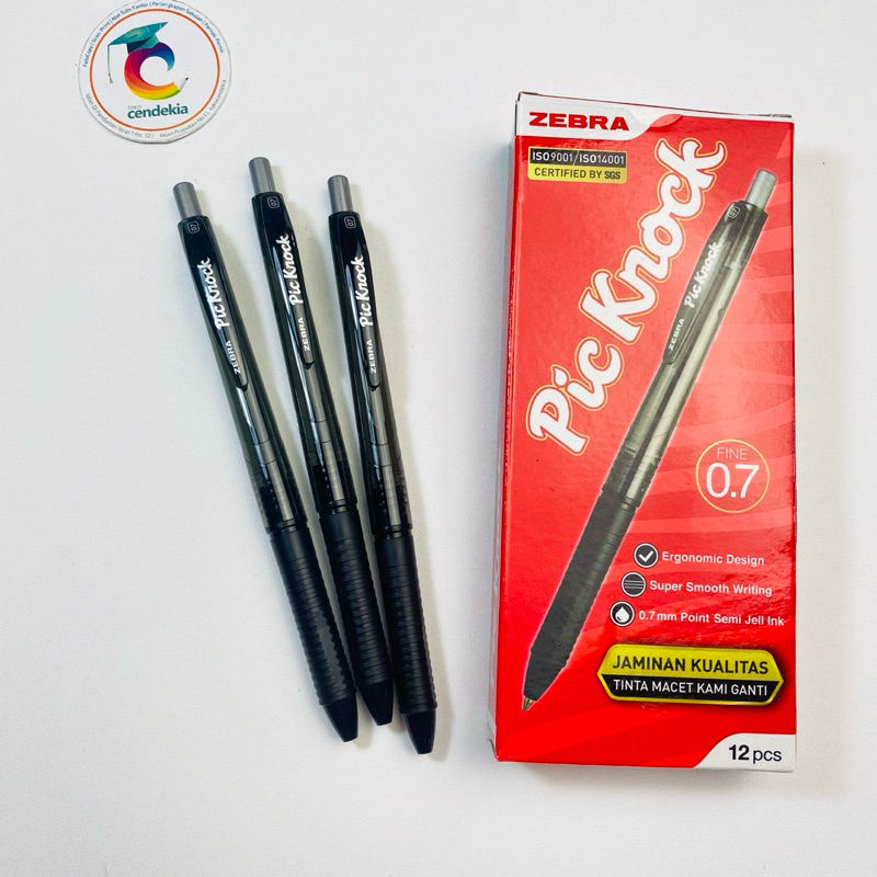 

Pulpen Pic Knock ZEBRA 0.7mm Hitam - 1 pcs