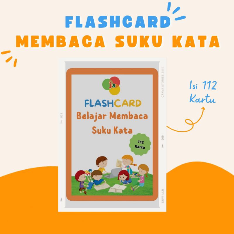 flashcard belajar membaca suku kata | 112 suku kata