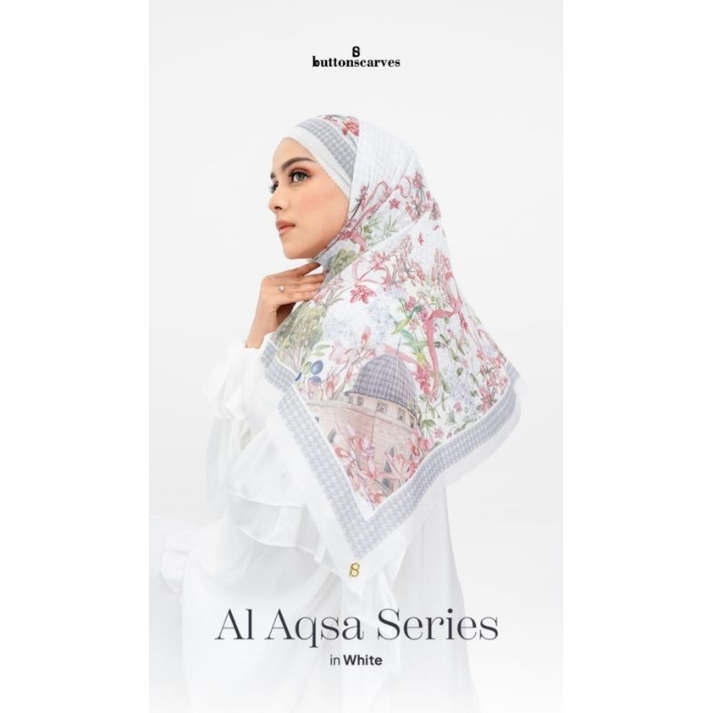 Buttonscarves Al Aqsa Scarf Voile Square Reg NEW
