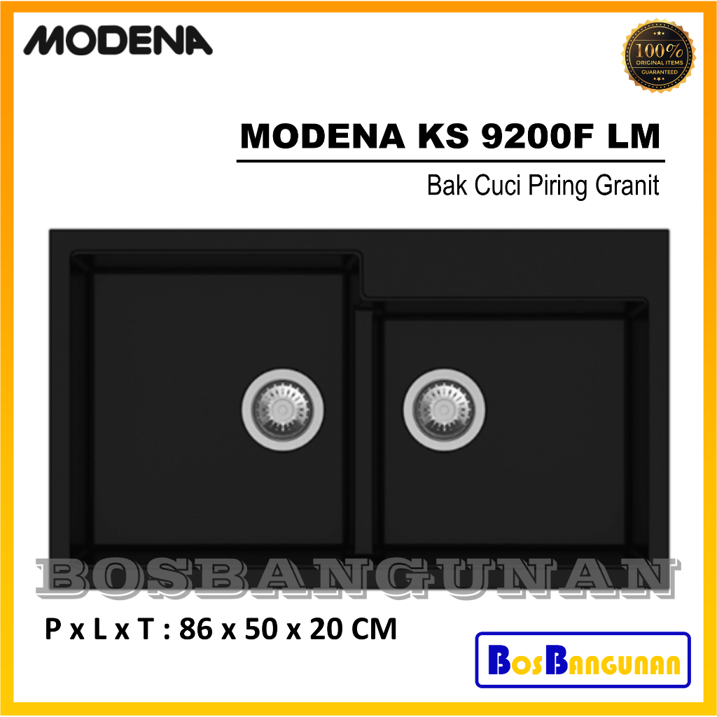 Bak Cuci Piring Granit Quartz MODENA KS 9200F LM / Sink Granit MODENA