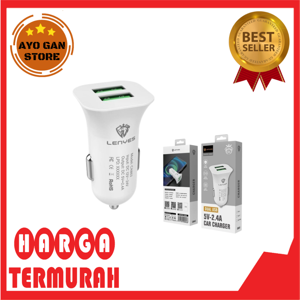 Lenyes CA863 5V-2.4A Car Charger