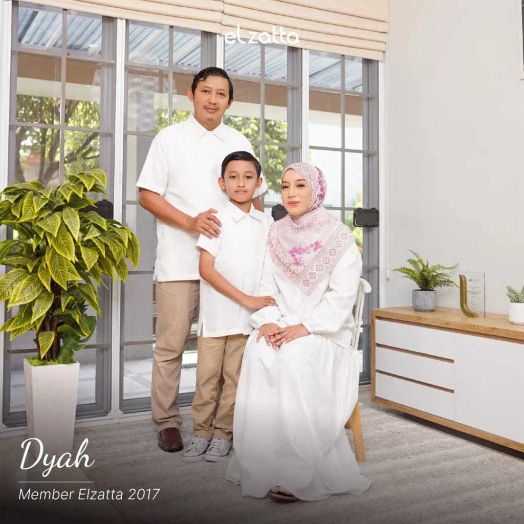 ELZATTA SARIMBIT PUTIH BW JACQUARD BAJU COUPLE KELUARGA BAJU GAMIS TERUSAN DRESS BUSUI BAJU ATASAN W