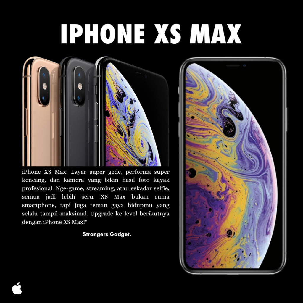 iPhone XS MAX Second Original Ex Ibox Ex Inter 512 GB | 64 GB | 256 GB | All Operator | Bergaransi R