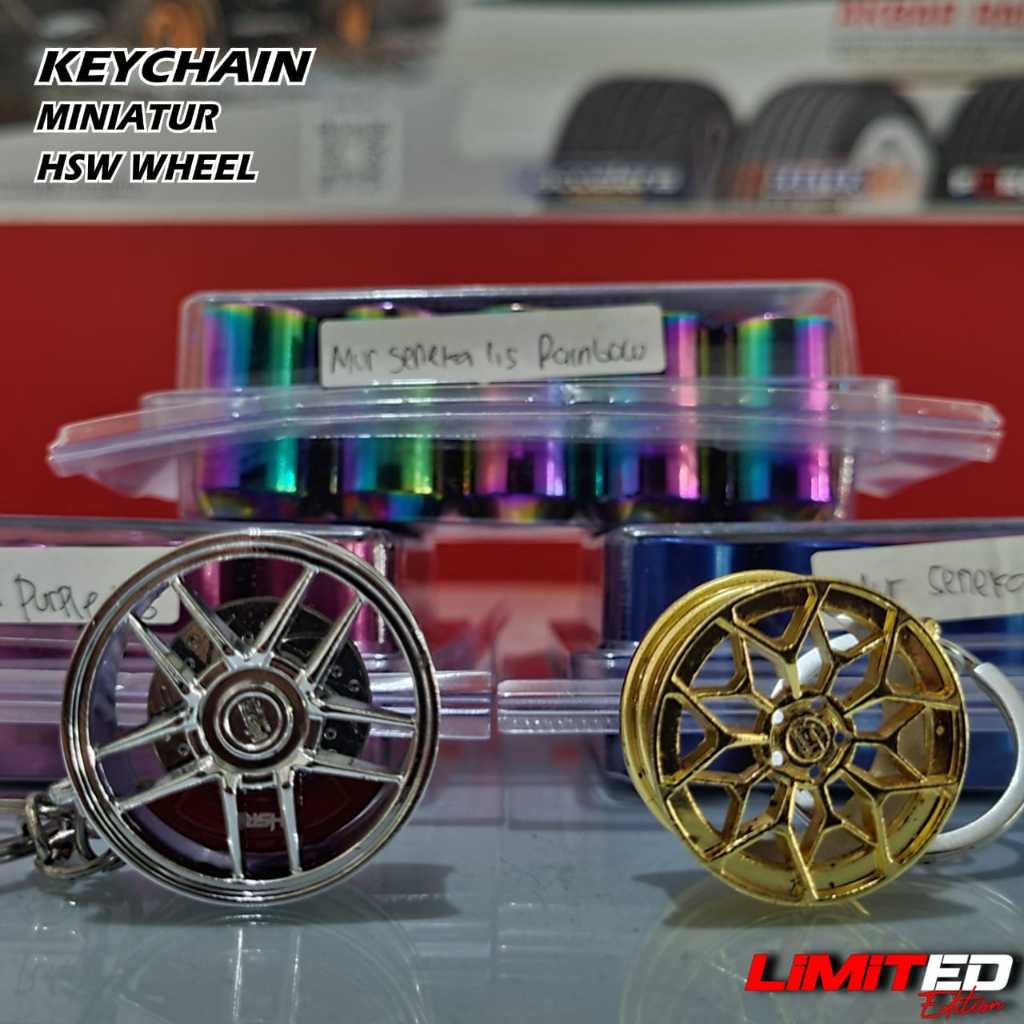 Gantungan kunci miniatur velg HSR WHEEL design original velg hsr Agya,ayla,ignis,brio,calya,sigra,ja