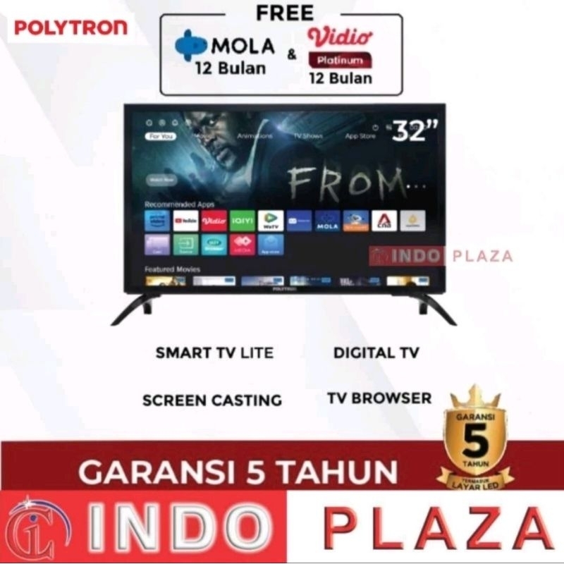 TV POLYTRON 32 Inch SMART 32CV1869 (LUAR MEDAN/CARGO/ASURANSI)