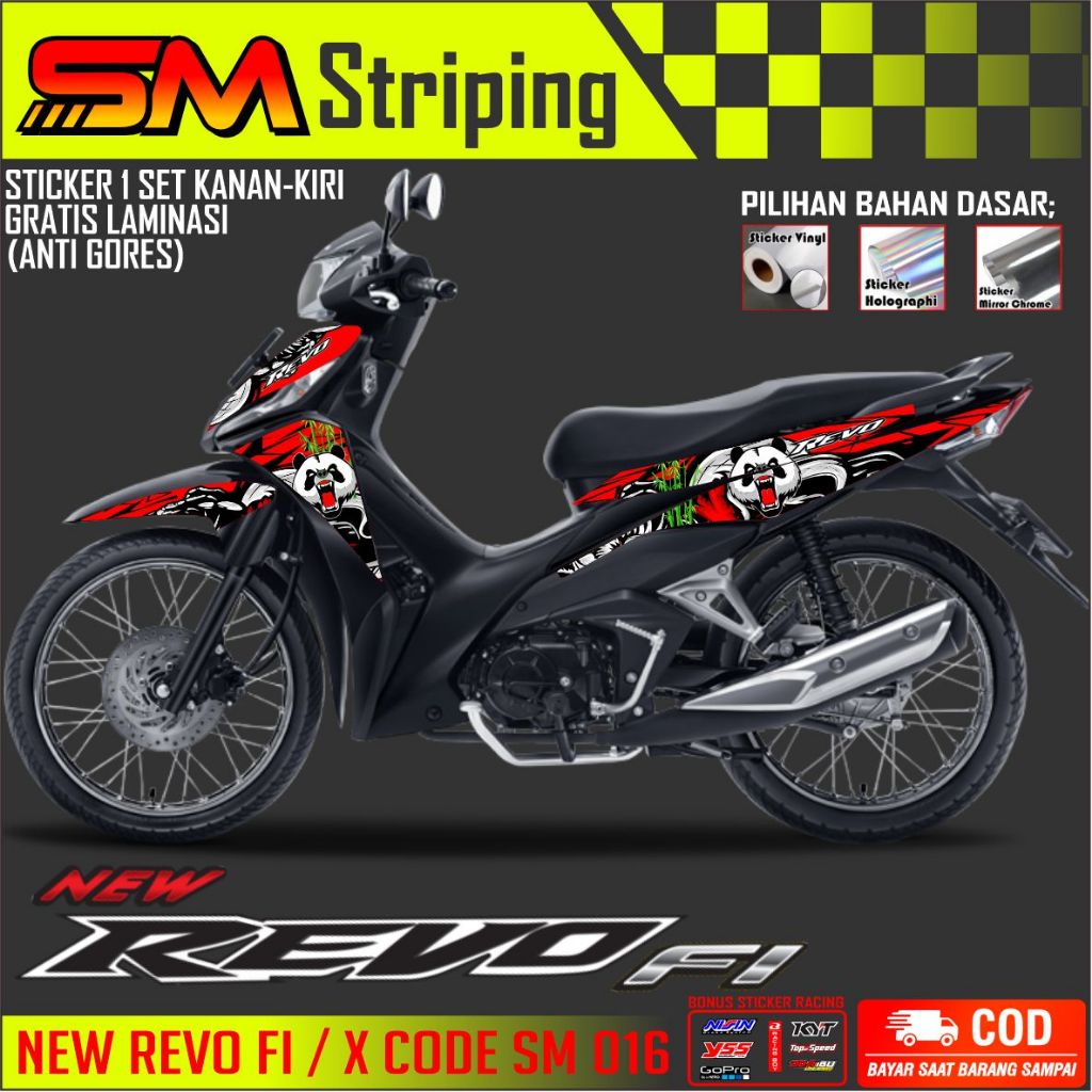 STIKER STRIPING REVO FI REVO X STIKER BODY MOTOR REVO FI VARIASI - SM 016