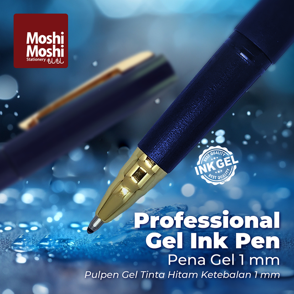 

Professional Pen Ink Gel Pena 1 mm Alat Tulis Pulpen Saku Tinta Hitam