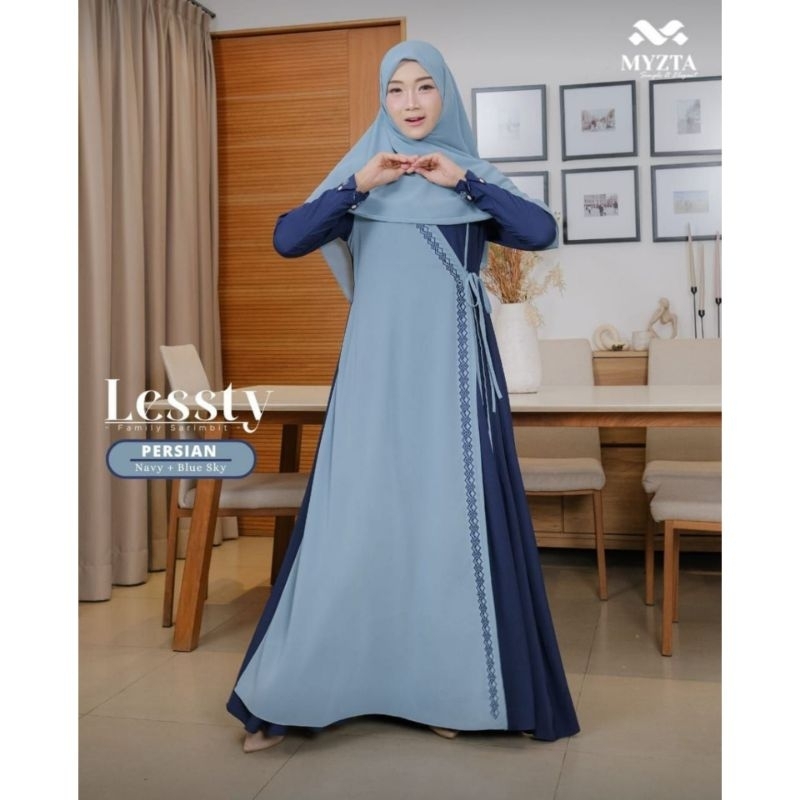 Lessty Dress Mom Layer Set Khimar by Myzta