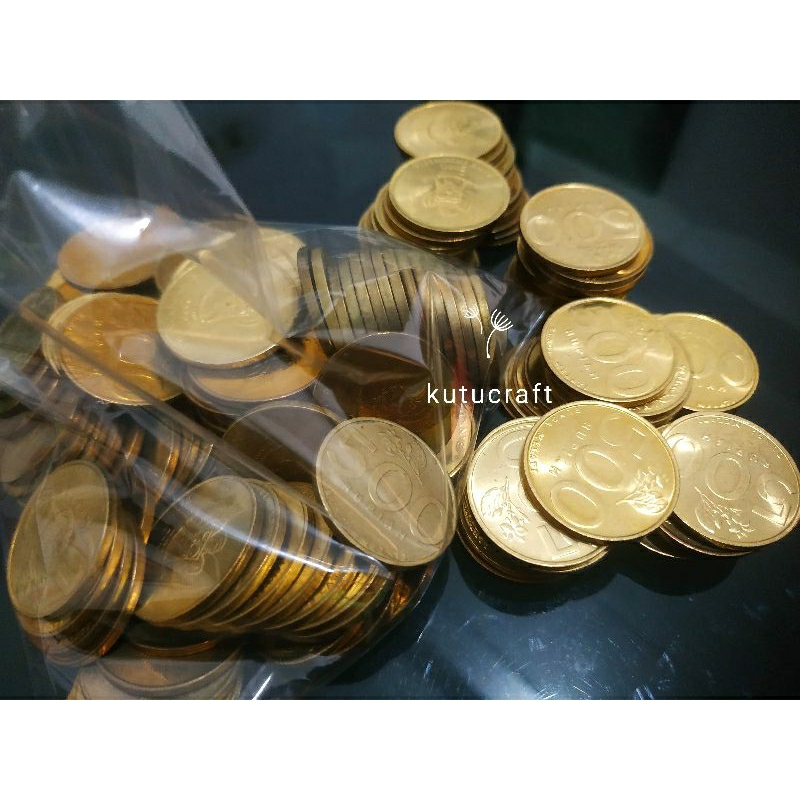 Uang Logam 500 rupiah melati kecil / Koin Mahar / Bersih kinclong mengkilap