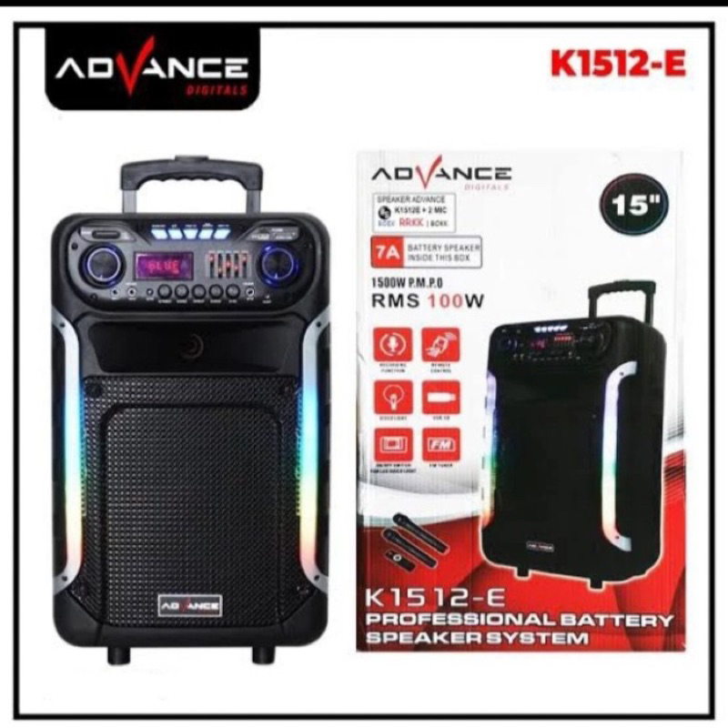 ADVANCE K1512E Advance SPEAKER MEETING PORTABLE 15 INCH + 2 MIC WIRELESS AVDVANCE 15 INCH ADVANCE SP