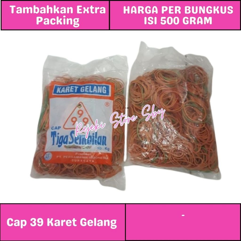 

(500 Gram) Karet Gelang Cap 39