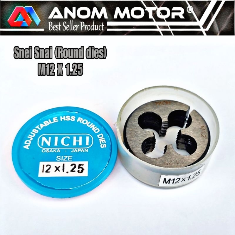 snei / snai / snay m12 x 1.25 pembuat ulir atau drat