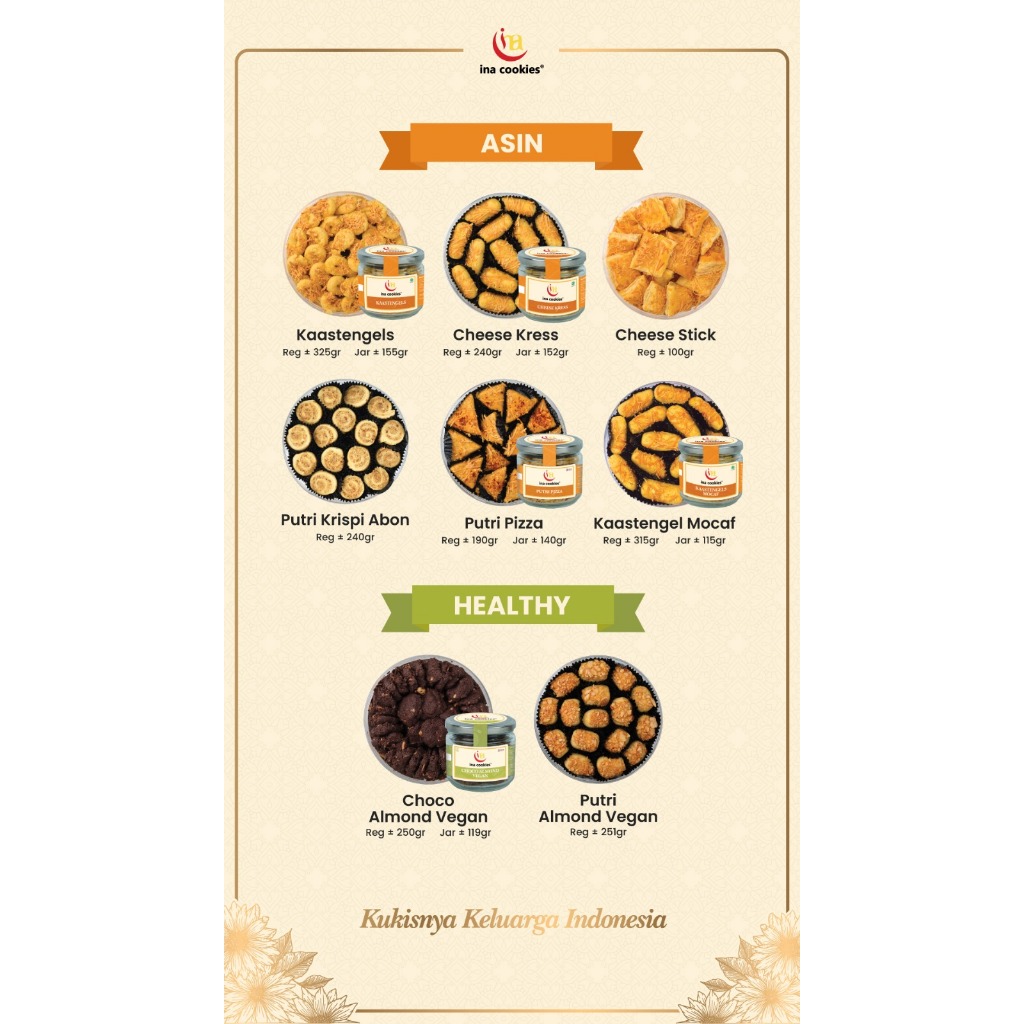 

INA COOKIES KUE KERING REGULER VARIAN ASIN