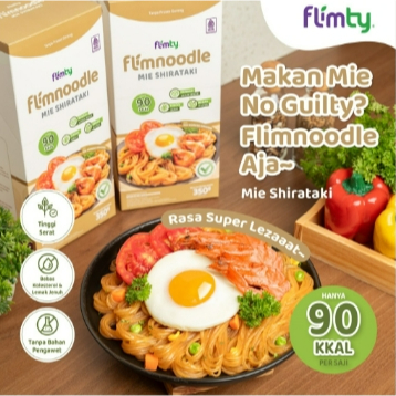 

flimnoodle Mie Shirataki (Tanpa Proses Goreng) - 1Box (isi 5pcs)