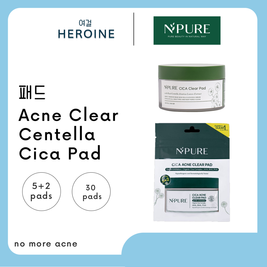 ORIGINAL NPURE Cica Clear Pad / Exfoliating pad isi 5 & 30 Pads