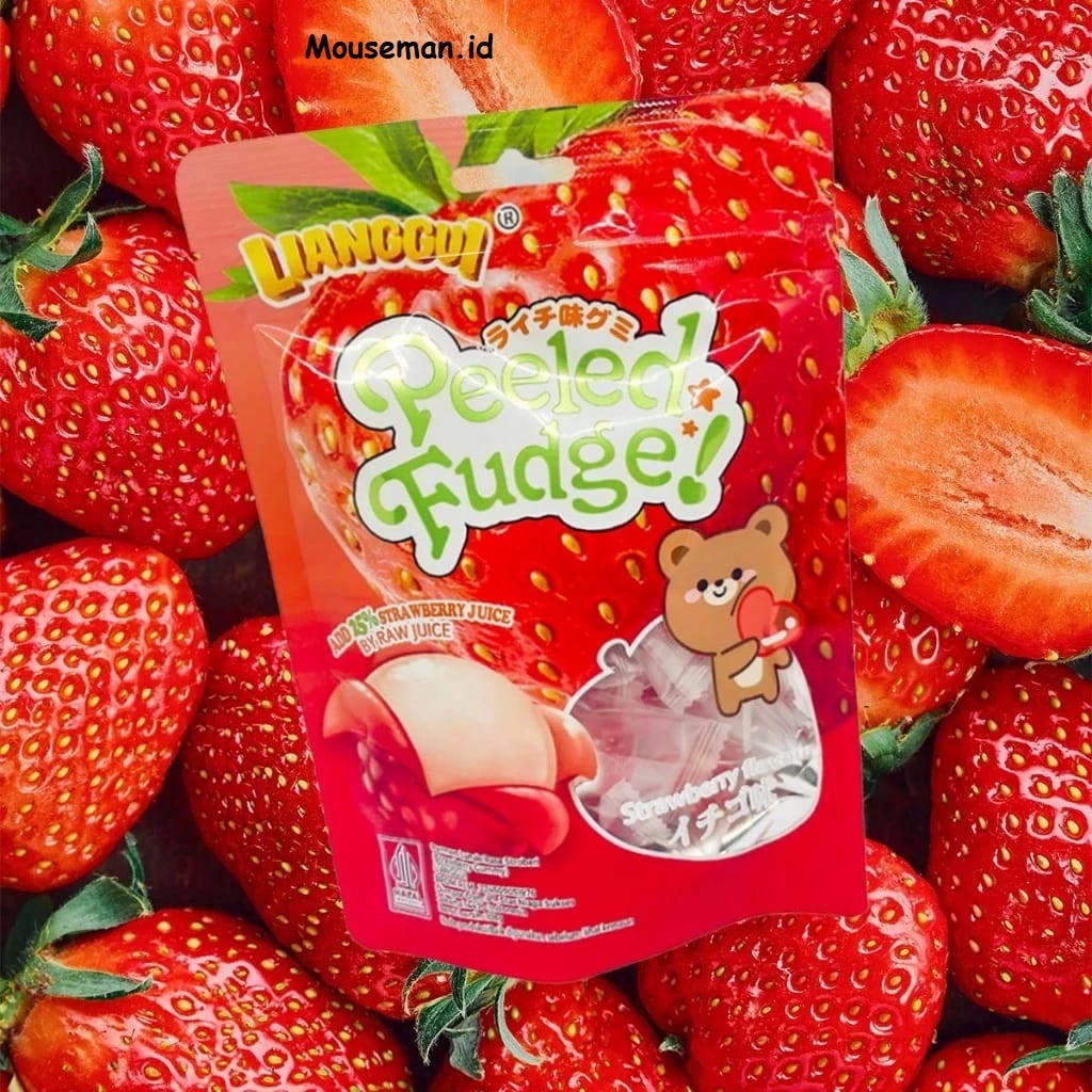 

Permen Lianggui Strawberry Gummy Peeled Fudge Add 25% Strawberry Juice By Raw Juice Permen Lunak Rasa Stroberi 108gr