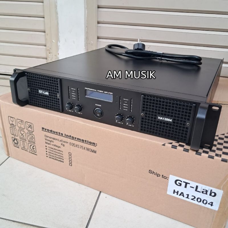 POWER AMPLIFIER GT LAB HA12004 4 CHANNEL ORIGINAL HA 12004