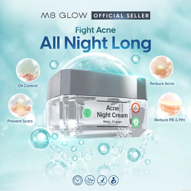 ACNE NIGHT CREAM MS GLOW ORIGINAL