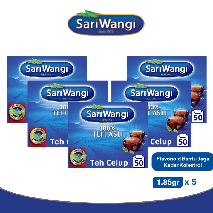 

ART V23H Sariwangi Teh Hitam Asli 185g Isi 5 Multipack Isi 5