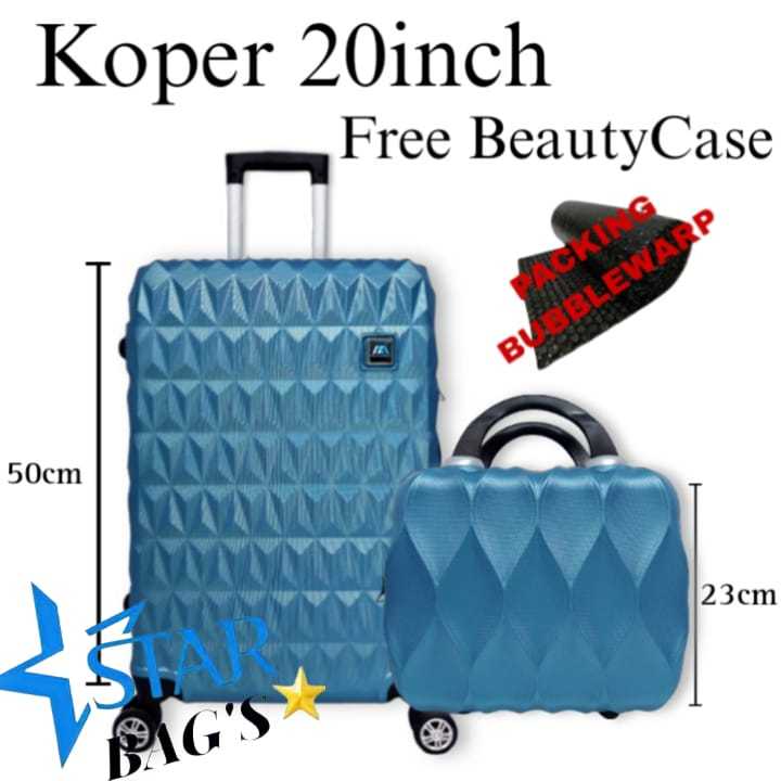 STAR_BAGS KOPER 20 INCH,KOPER POLO GENEVA 068,GRATIS KOPER MAKE UP 14 INCH,KOPER SET 20"/14",KOPER V