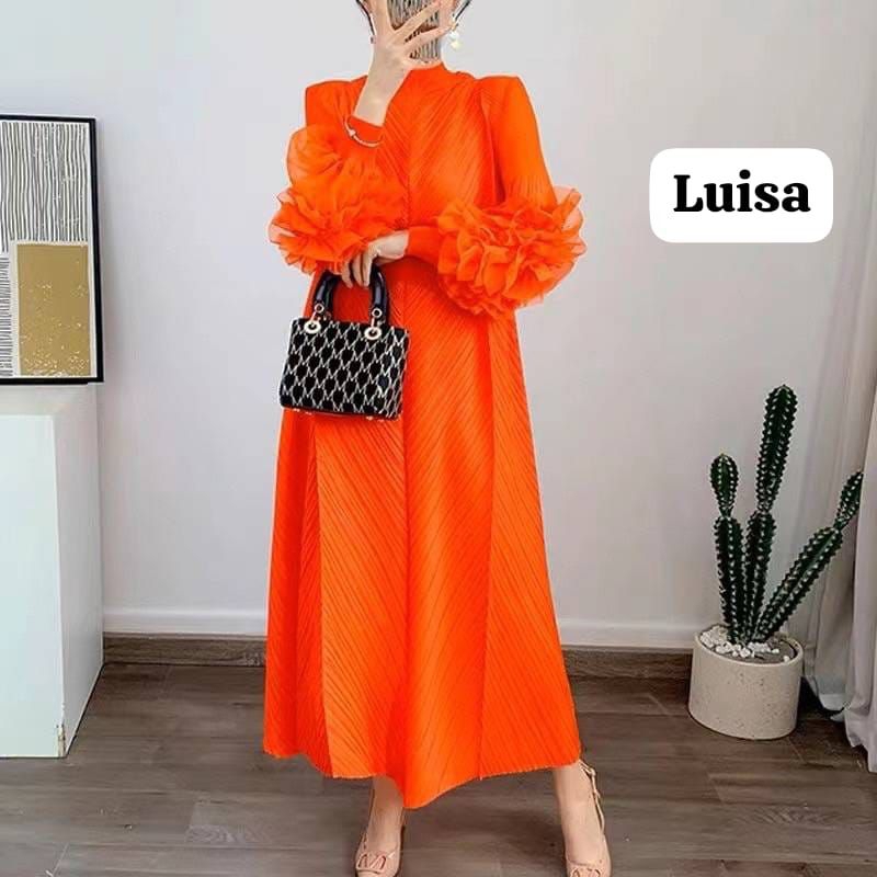 DRESS PLISKET/GAUN WANITA PLISKET IMPORT