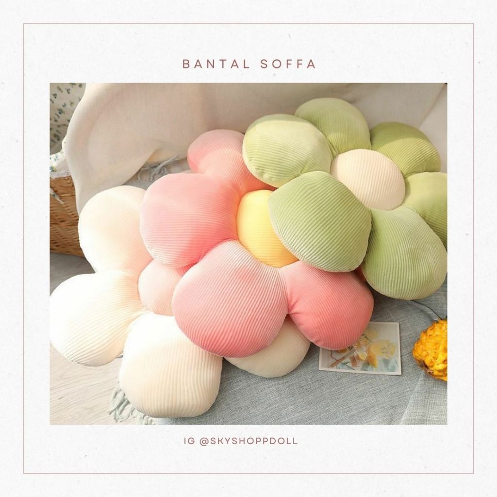 Bantal Alas Duduk Bunga Matahari/Bantal Soffa Duduk Karakter Bunga Matahari