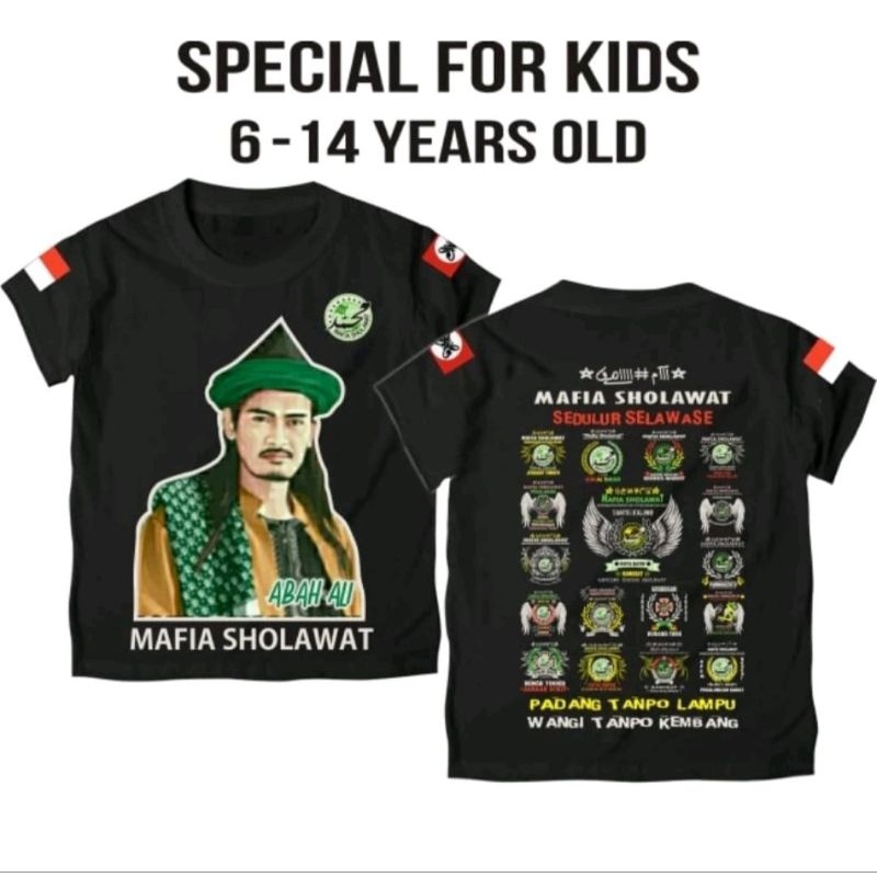 baju mafia sholawat, baju santri anak,baju Abah ali